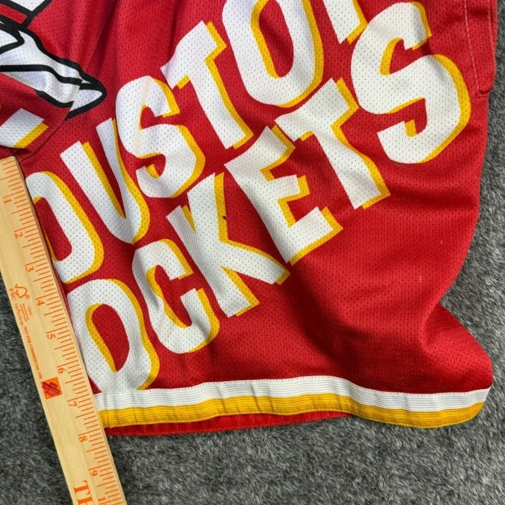 Mitchell & Ness Houston Rockets Shorts‎ Mens Medium Red Hardwood Classics Rare